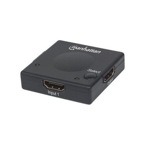 Manhattan HDMI Switch 2-Port, 1080p, Connects x2 HDMI sources to x1 display, Automatic and Manual Sw Produktbild Additional View 1 L