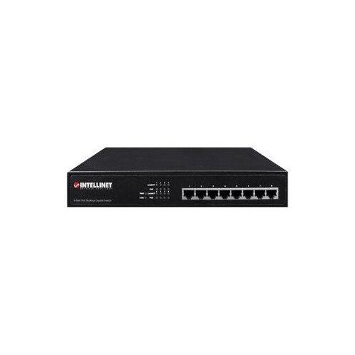 IC Intracom Intellinet 8-Port Gigabit Ethernet PoE+ Switch, 8 x PoE ports, IEEE 802.3at/af Power-ove Produktbild Additional View 2 L