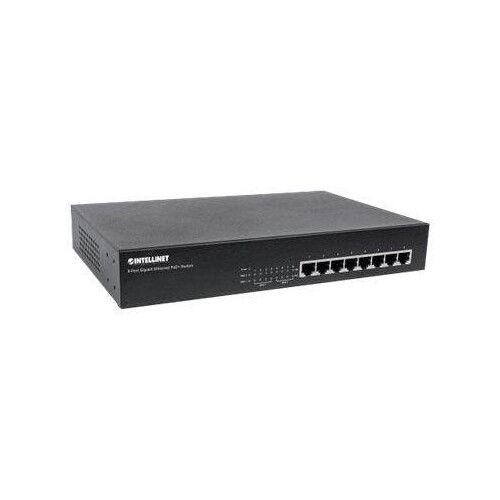 IC Intracom Intellinet 8-Port Gigabit Ethernet PoE+ Switch, 8 x PoE ports, IEEE 802.3at/af Power-ove Produktbild Additional View 3 L