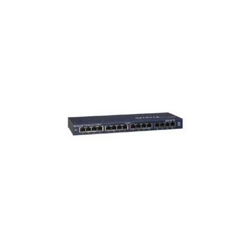 Netgear GS116 16 Port Gigabit Desktop Switch Produktbild Additional View 1 L