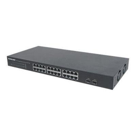 Intellinet 24-Port Gigabit Ethernet Switch with 2 SFP Ports, 24 x 10/100/1000 Mbps RJ45 Ports + 2 x Produktbild