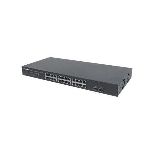 Intellinet 24-Port Gigabit Ethernet Switch with 2 SFP Ports, 24 x 10/100/1000 Mbps RJ45 Ports + 2 x Produktbild