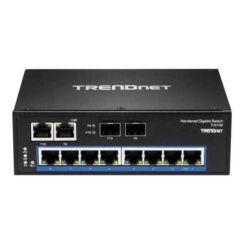 TRENDnet TI-G102 - Switch - unmanaged - 8 x 10/100/1000 + 2 x Kombi-Gigabit-SFP Produktbild Additional View 3 L