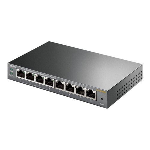TP-LINK Easy Smart TL-SG108PE - Switch - Smart - 4 x 10/100/1000 (4 PoE+) Produktbild Additional View 2 L