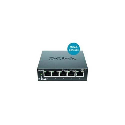 D-Link DGS 105 - Switch - 5 x 10/100/1000 - Desktop Produktbild Additional View 3 L