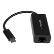 StarTech.com USB C to Gigabit Ethernet Adapter - Black - USB 3.1 to RJ45 LAN Network Adapter - USB T Produktbild