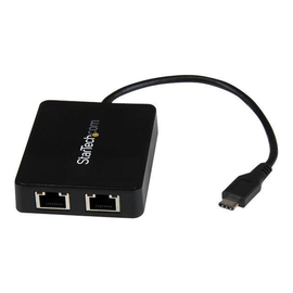 StarTech.com USB-C auf Dual-Gigabit Ethernet Adapter mit USB (Typ-A) Produktbild