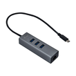 i-tec USB-C Metal 3-Port - Hub - 3 x SuperSpeed USB 3.0 + 1 x 10/100/1000 Produktbild Additional View 1 S