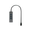 i-tec USB-C Metal 3-Port - Hub - 3 x SuperSpeed USB 3.0 + 1 x 10/100/1000 Produktbild Additional View 2 S