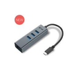 i-tec USB-C Metal 3-Port - Hub - 3 x SuperSpeed USB 3.0 + 1 x 10/100/1000 Produktbild Additional View 3 S