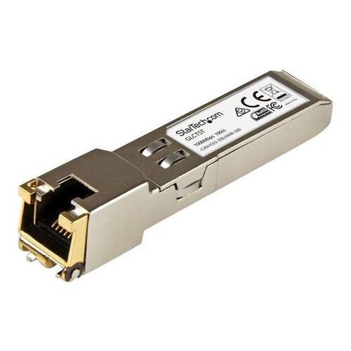 StarTech.com Gigabit RJ45 Kupfer SFP Transceiver Modul - Cisco GLC-T kompatibel - 1000Base-T - Mini- Produktbild Additional View 3 L