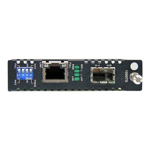 StarTech.com Gigabit Ethernet LWL / Glasfaser Medienkonverter Kartenmodul mit SFP - 1000 Mbit Multim Produktbild Additional View 1 L