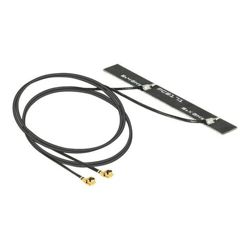 Delock WLAN Twin Antenna - Antenne - 6.16 cm Produktbild Front View L