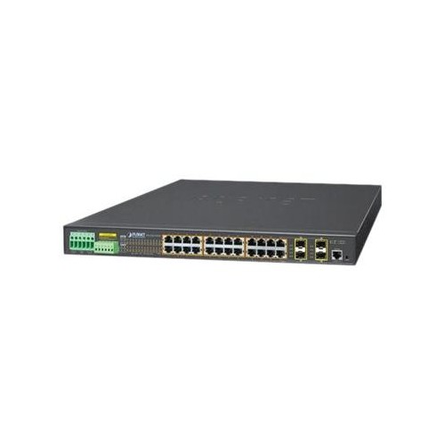 Planet IGS-5225-24P4S - Switch - L3 - managed - 24 x 10/100/1000 (PoE+) Produktbild Front View L