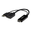 StarTech.com 4K 30Hz HDMI to DisplayPort Video Adapter w/ USB Power - 6 in - HDMI 1.4 (Male) Produktbild