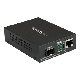 StarTech.com Gigabit Ethernet LWL / Glasfaser Medienkonverter mit SFP - 1000 Mbit/s Multimode Gigabi Produktbild