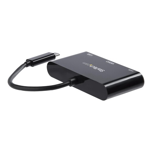 StarTech.com USB-C auf VGA Multifunktions-Adapter mit USB-A Port und Power Delivery Produktbild Additional View 2 L