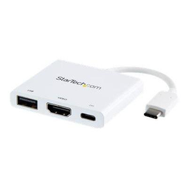 StarTech.com USB-C to HDMI Adapter - White - 4K 30Hz - Thunderbolt 3 Compatible - with Power Deliver Produktbild
