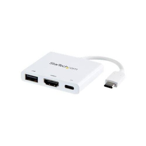 StarTech.com USB-C to HDMI Adapter - White - 4K 30Hz - Thunderbolt 3 Compatible - with Power Deliver Produktbild