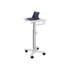 Ergotron S-Tablet-Wagen - Wagen - für Tablett - verriegelbar - pulverbeschichteter Stahl - weiß, Alu Produktbild