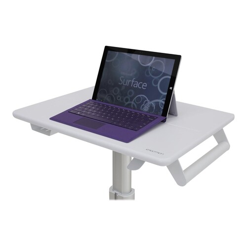 Ergotron S-Tablet-Wagen - Wagen - für Tablett - verriegelbar - pulverbeschichteter Stahl - weiß, Alu Produktbild Additional View 3 L