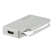 StarTech.com Aluminium Reise A/V Adapter 4-in-1 USB-C auf VGA, DVI, HDMI oder mDP - USB Type-C Adapt Produktbild Additional View 1 S
