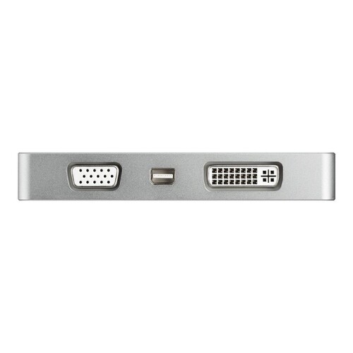 StarTech.com Aluminium Reise A/V Adapter 4-in-1 USB-C auf VGA, DVI, HDMI oder mDP - USB Type-C Adapt Produktbild Additional View 2 L