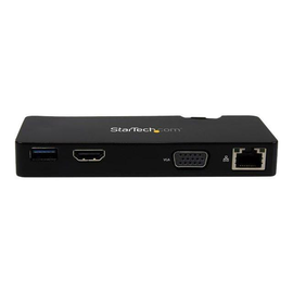 StarTech.com USB 3.0 Universal Laptop Mini Dockingstation mit HDMI oder VGA, Gigabit Ethernet, USB 3 Produktbild