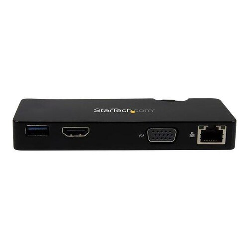 StarTech.com USB 3.0 Universal Laptop Mini Dockingstation mit HDMI oder VGA, Gigabit Ethernet, USB 3 Produktbild