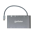 Manhattan USB-C Dock/Hub with Card Reader, Ports (x8): Produktbild Additional View 1 S