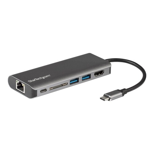 StarTech.com USB-C Multiport Adapter - 2x USB 3.0 / HDMI / SD / Gigabit Ethernet - mit Stromversorgu Produktbild