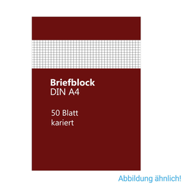 Briefblock A4 kariert 50Blatt 70g holzfrei weiß BestStandard Produktbild