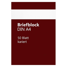 Briefblock A4 kariert 50Blatt 70g holzfrei weiß BestStandard Produktbild