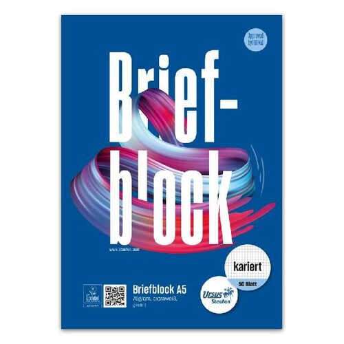 Briefblock A5 kariert 50Blatt 70g holzfrei weiß BestStandard Produktbild Front View L