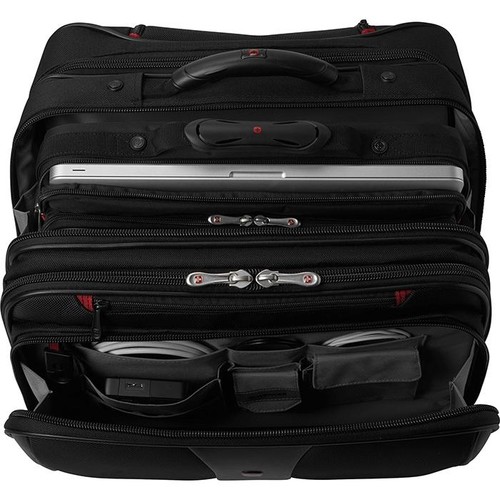 Notebooktrolley mit Laptopfach 17" 43x41x31cm schwarz Polyester Wenger 600662 Produktbild Additional View 2 L