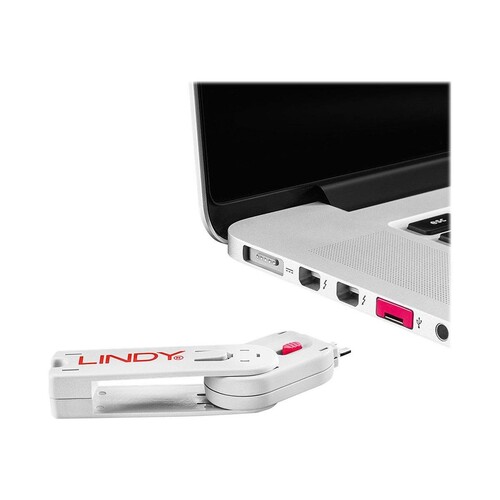 Lindy USB Port Blocker - USB-Portblocker - pink (Packung mit 4) Produktbild Additional View 3 L