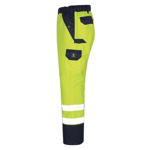 Linz Überziehhose / Gr. 4XL, Hi-vis  Gelb/Marine Produktbild Additional View 1 L