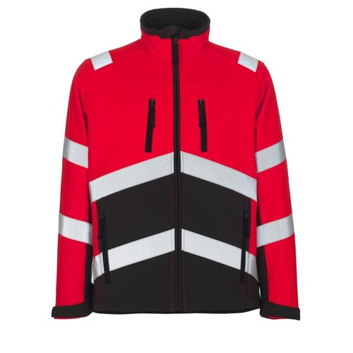 Antas Soft Shell Jacke Gr. S Hi vis Rot Dunkelanthrazit