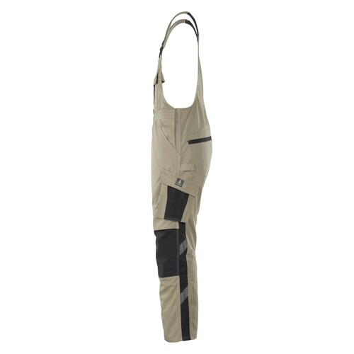 Leipzig Latzhose / Gr. 82C56,  Hellkhaki/Schwarz Produktbild Additional View 1 L