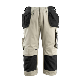 Lindau Handwerker-Dreiviertel-Hose /  Gr. C52, Hellkhaki/Schwarz Produktbild