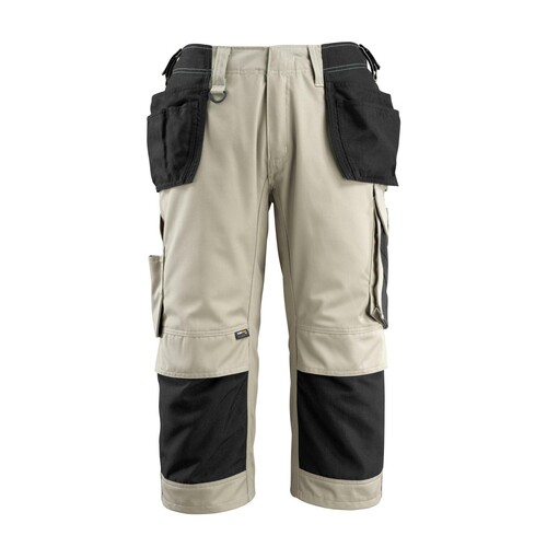 Lindau Handwerker-Dreiviertel-Hose /  Gr. C52, Hellkhaki/Schwarz Produktbild