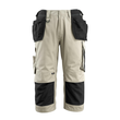 Lindau Handwerker-Dreiviertel-Hose /  Gr. C60, Hellkhaki/Schwarz Produktbild