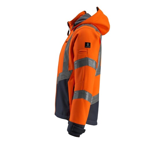 Blackpool Soft Shell Jacke / Gr. 4XL,  Hi-vis Orange/Schwarzblau Produktbild Additional View 1 L