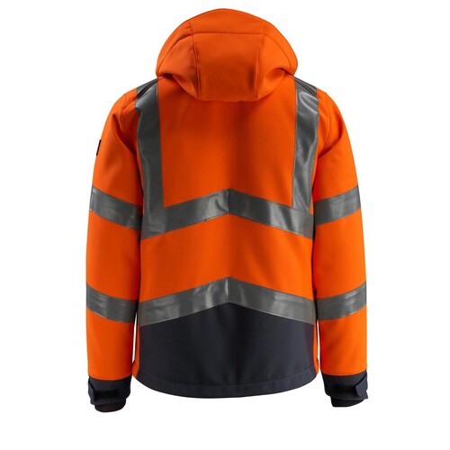 Blackpool Soft Shell Jacke / Gr. 4XL,  Hi-vis Orange/Schwarzblau Produktbild Additional View 2 L