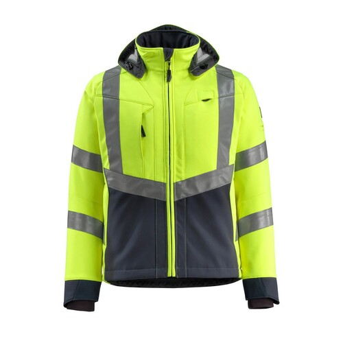Blackpool Soft Shell Jacke / Gr. 4XL,  Hi-vis Gelb/Schwarzblau Produktbild