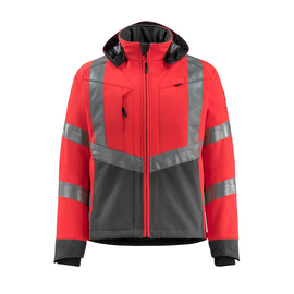 Blackpool Soft Shell Jacke / Gr. L,  Hi-vis Rot/Dunkelanthrazit Produktbild