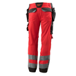 Wigan Handwerkerhose / Gr. 82C47,  Hi-vis Rot/Dunkelanthrazit Produktbild Additional View 2 S
