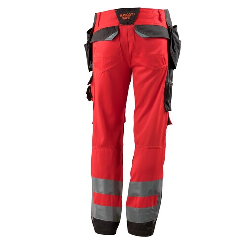 Wigan Handwerkerhose / Gr. 82C47,  Hi-vis Rot/Dunkelanthrazit Produktbild Additional View 2 L