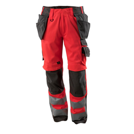 Wigan Handwerkerhose / Gr. 82C52,  Hi-vis Rot/Dunkelanthrazit Produktbild
