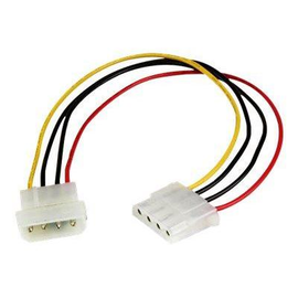 StarTech.com 30cm LP4 Molex Strom Verlängerung - 4 Pin Anschlusskabel / Verlängerungskabel - Stecker Produktbild